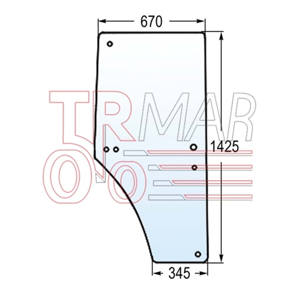 Door Glass Rh