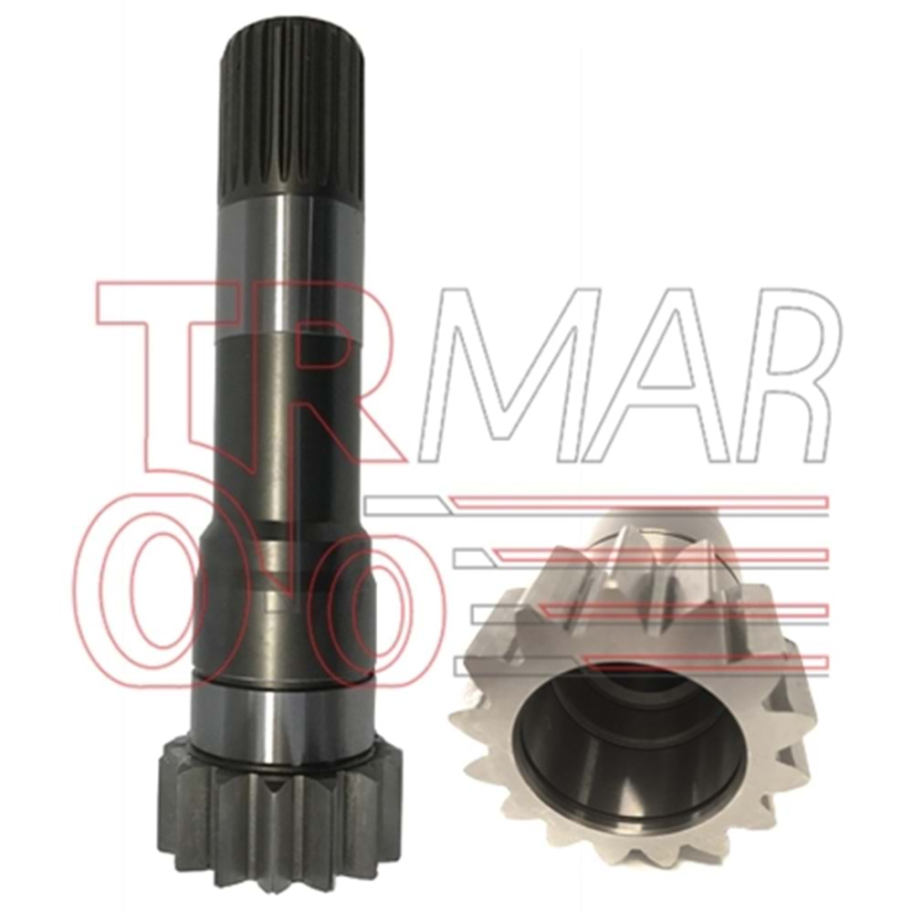 PTO Input Shaft 15x25 w/ Circlip Sleeve